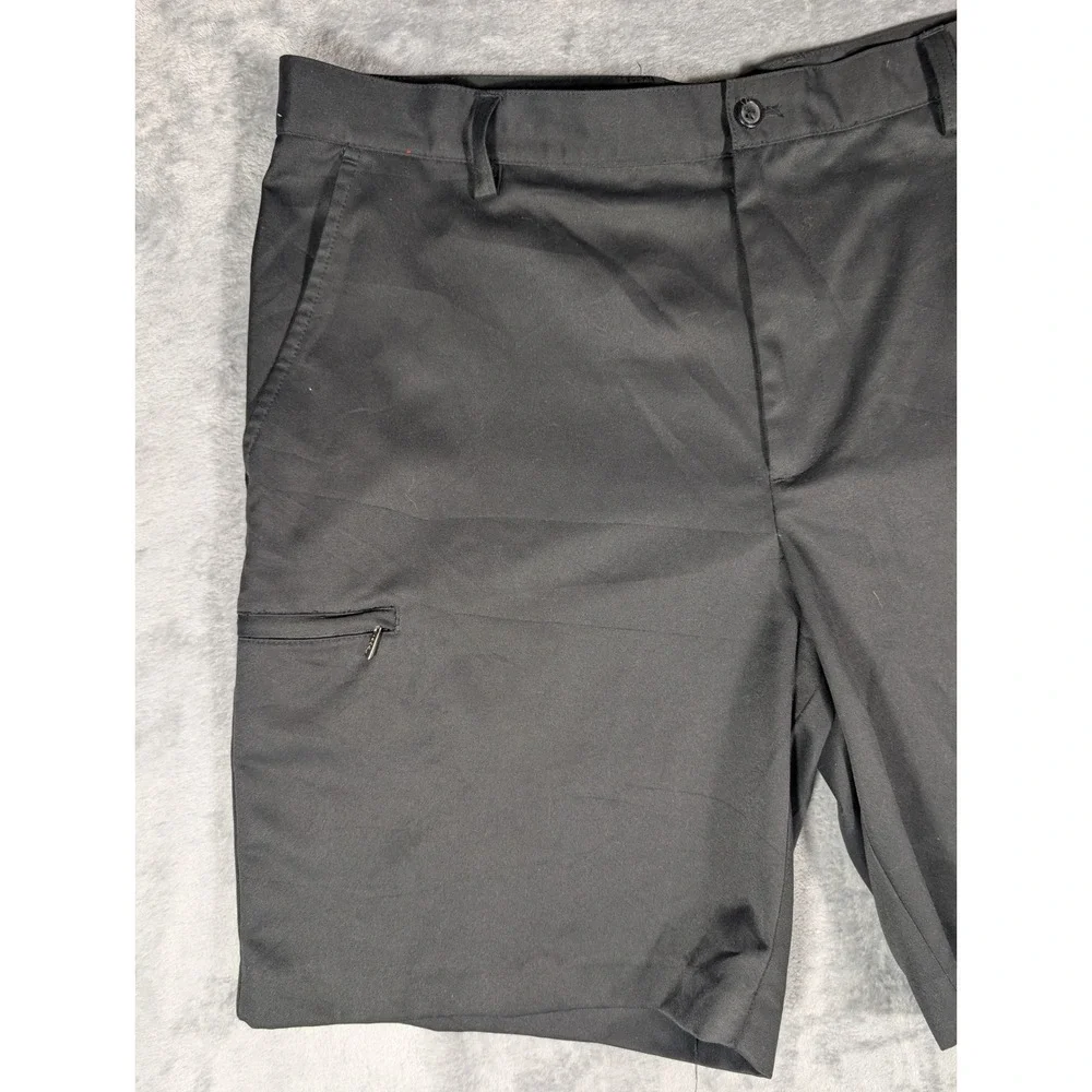IZOD PerformX Mens Black Lightweight Polyester Performance Golf Shorts Size 38